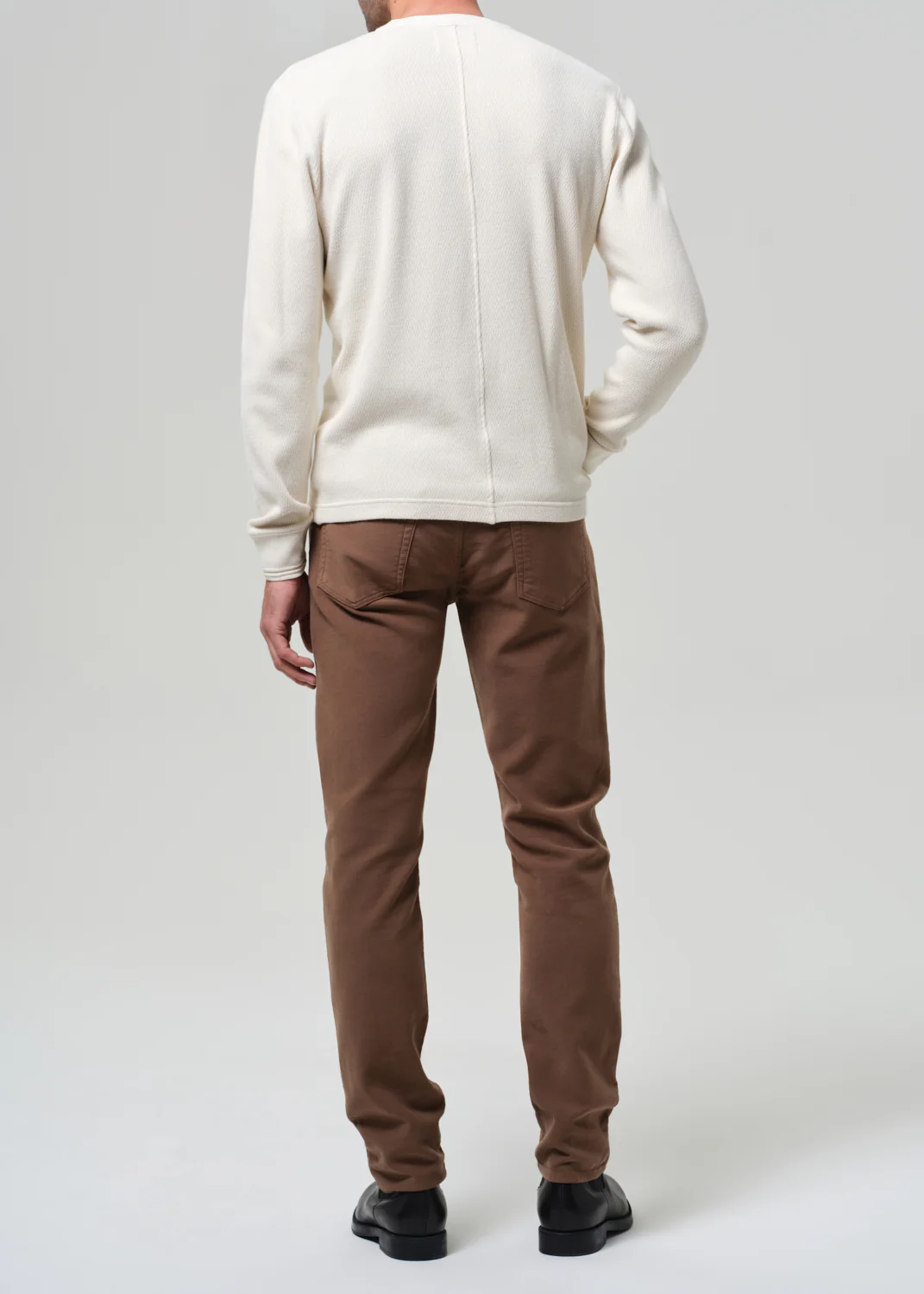 Adler Slim Perform Twill in Deep Brown - Image 3