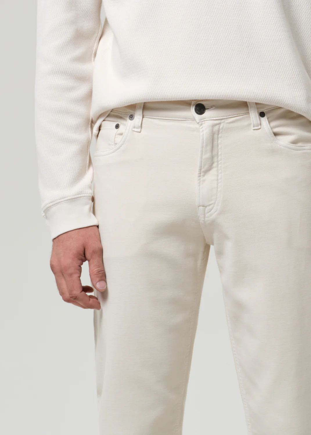 Adler Slim Perform Twill in Ecru - Image 6