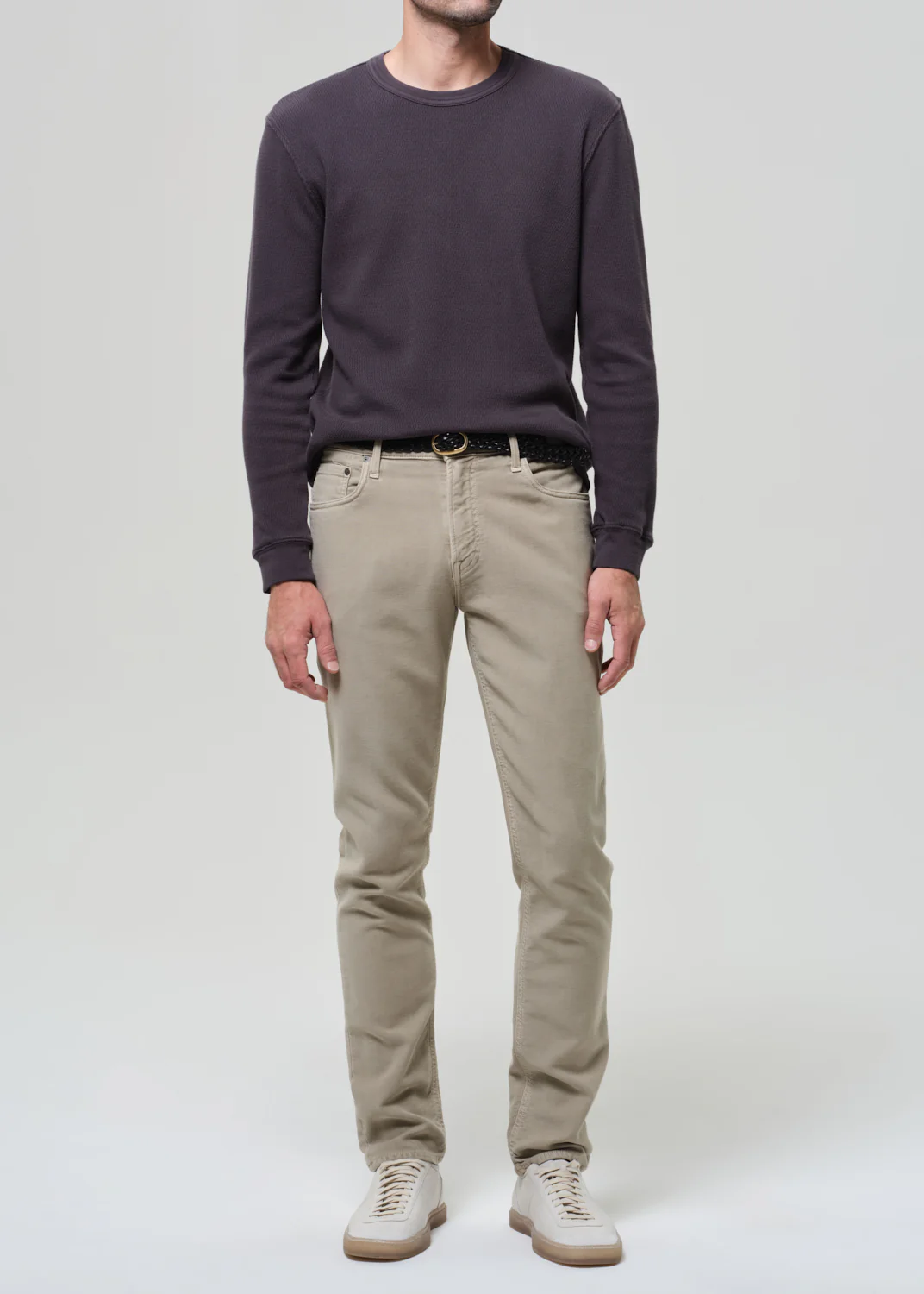 Adler Slim Perform Twill in Pelican - Image 3