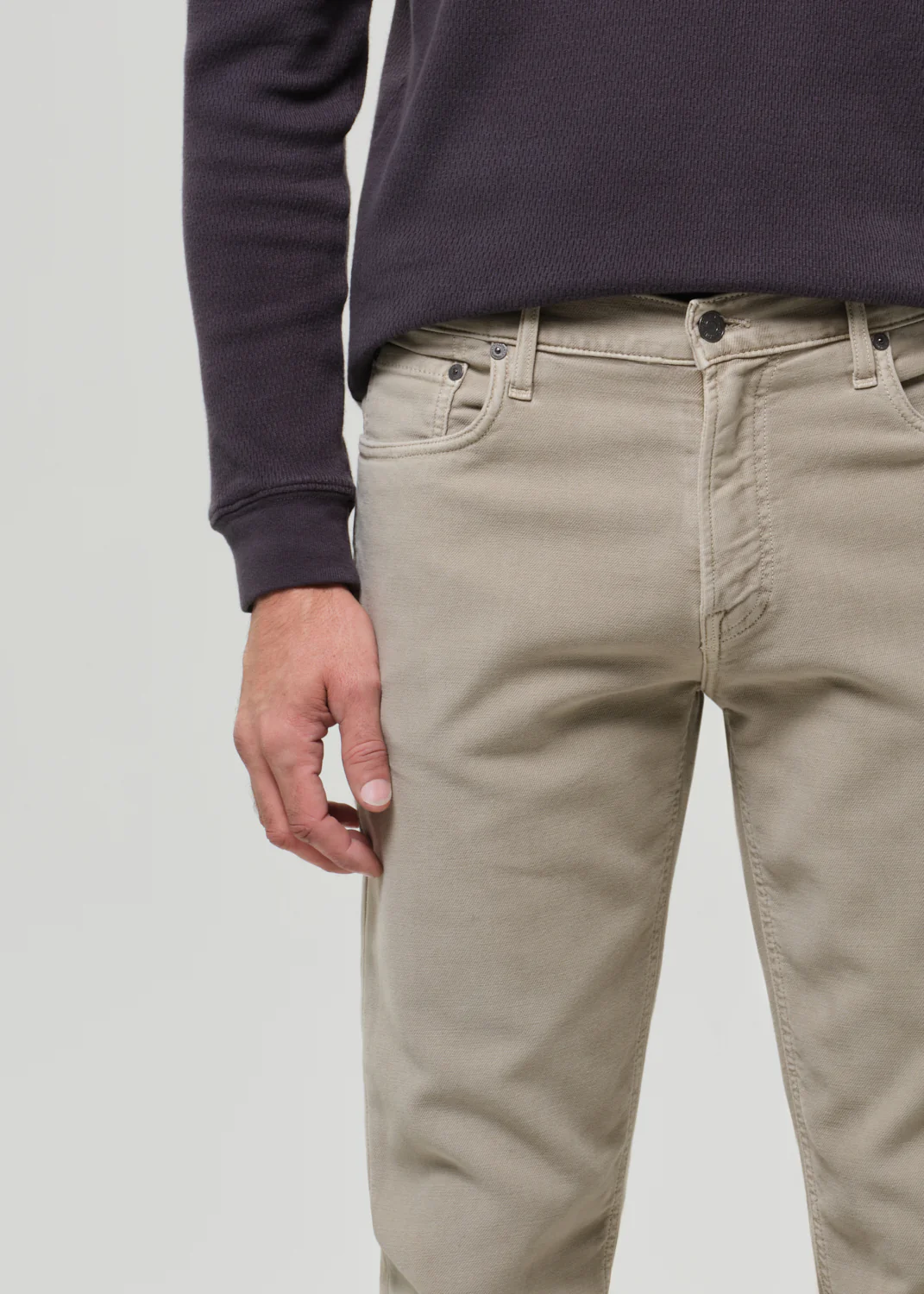 Adler Slim Perform Twill in Pelican - Image 7