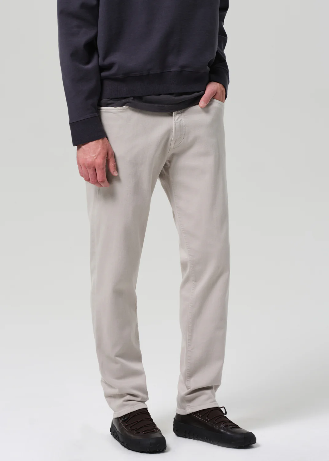 Adler Slim Soft Weft in Pale Grey - Image 5