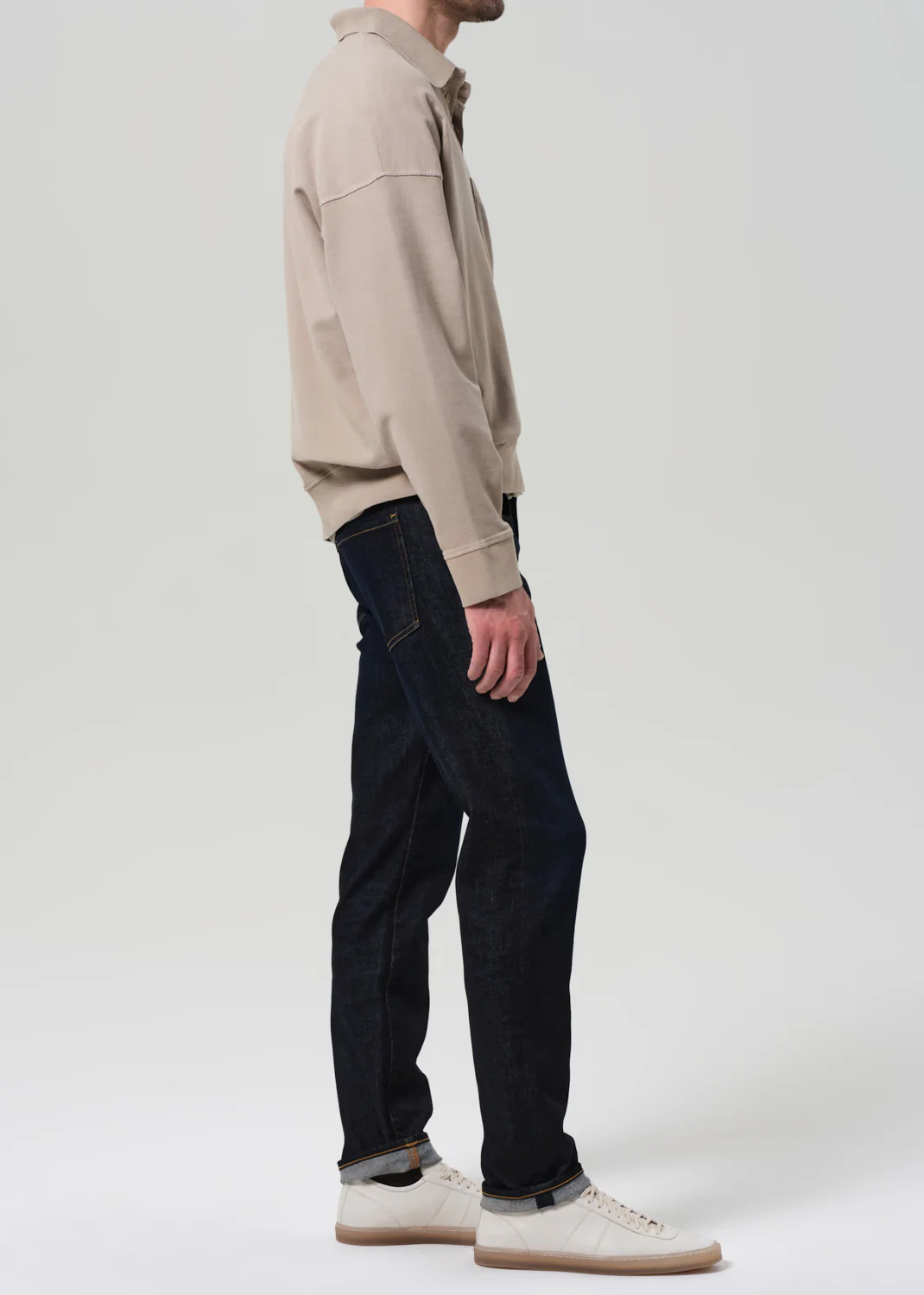 Adler Slim Cashmere Denim in Falcon - Image 4