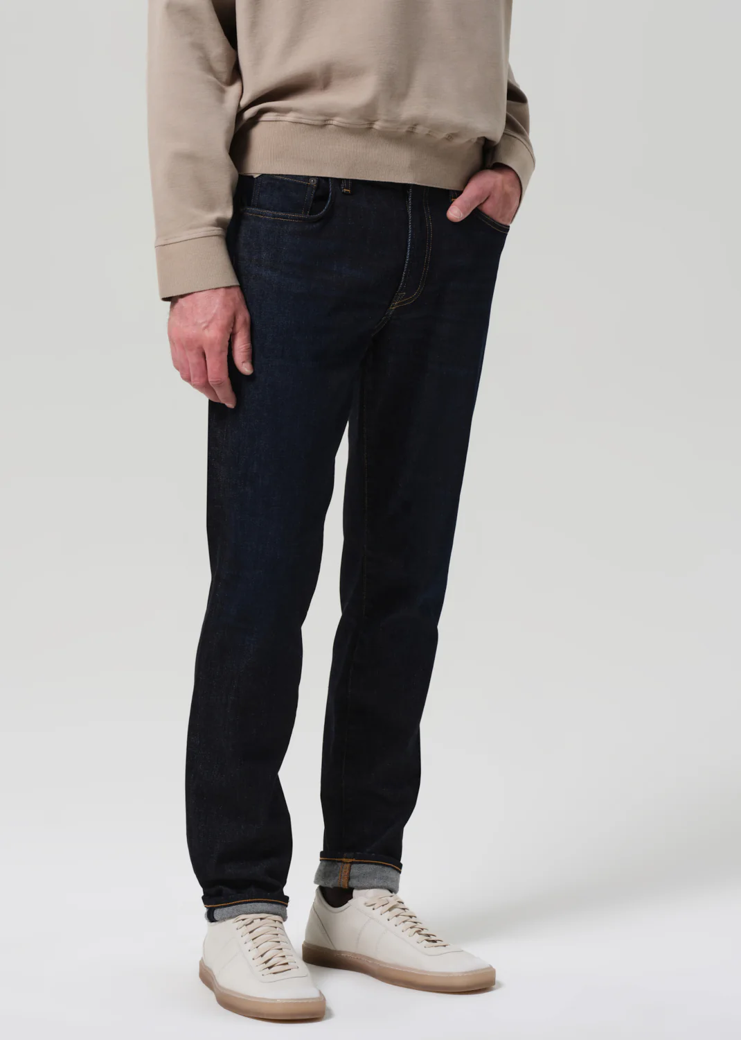 Adler Slim Cashmere Denim in Falcon - Image 5