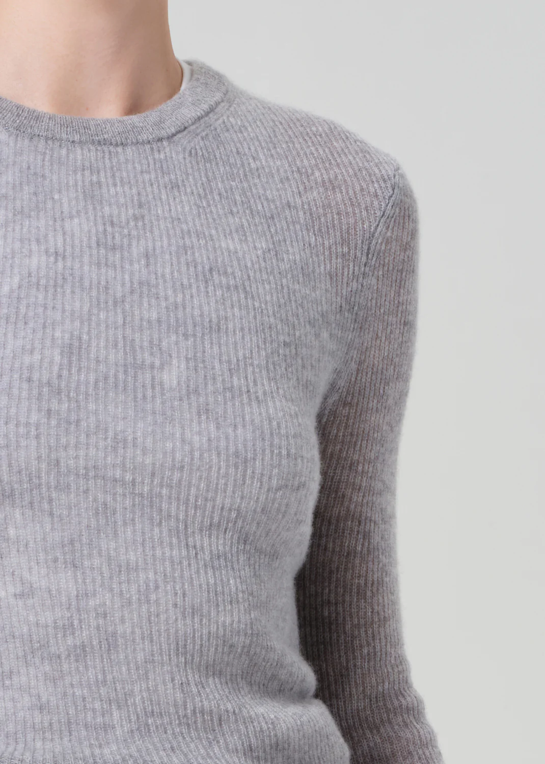 Alessia Crewneck Sweater in Dark Heather Grey - Image 4