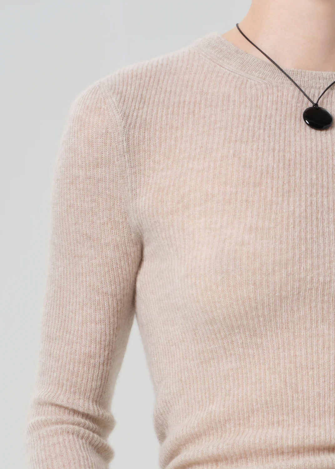 Alessia Crewneck Sweater in Oatmeal - Image 3