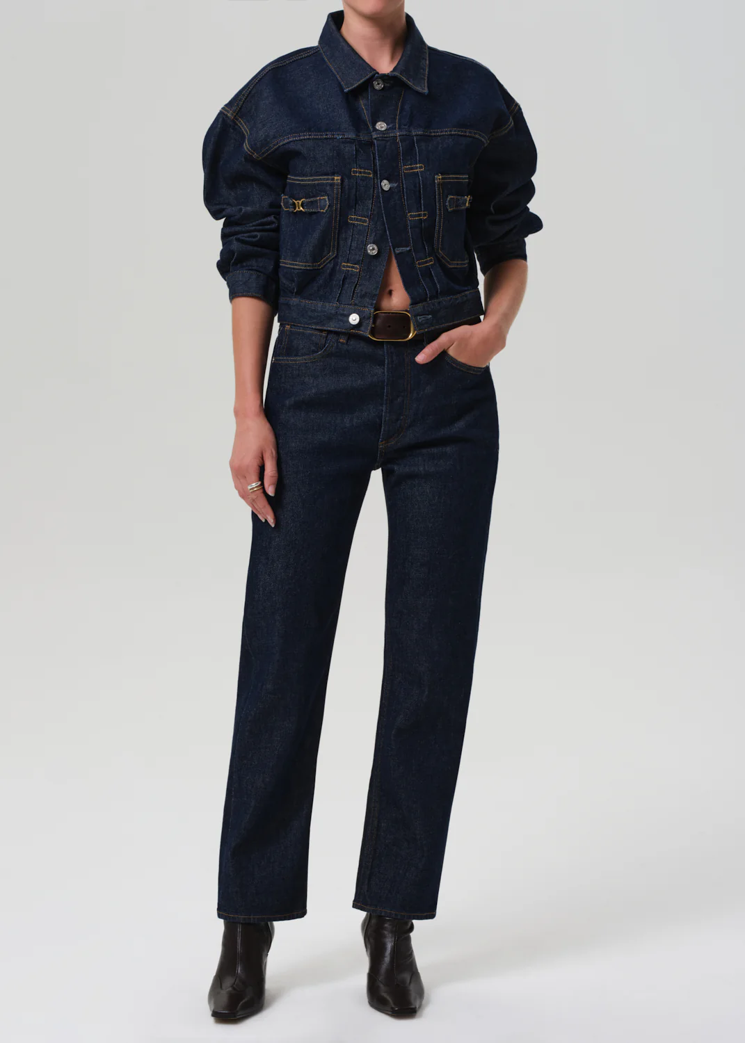 Alma Jacket With Horsebit in Helia - Image 5