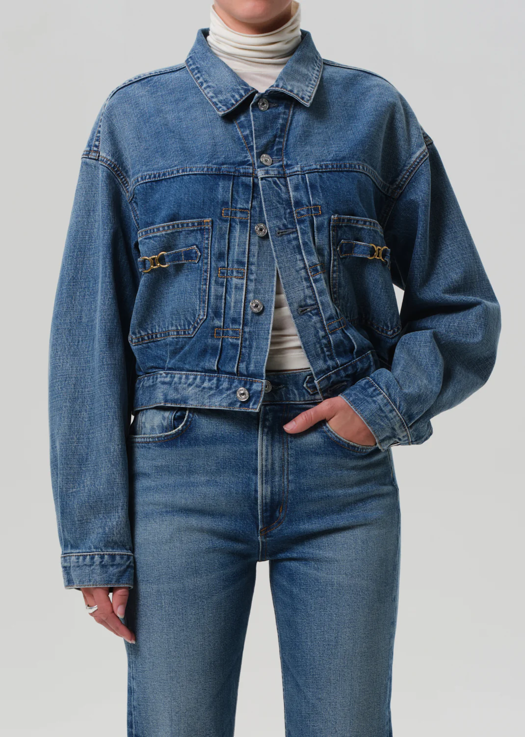 Alma Jacket With Horsebit in Sweetzer
