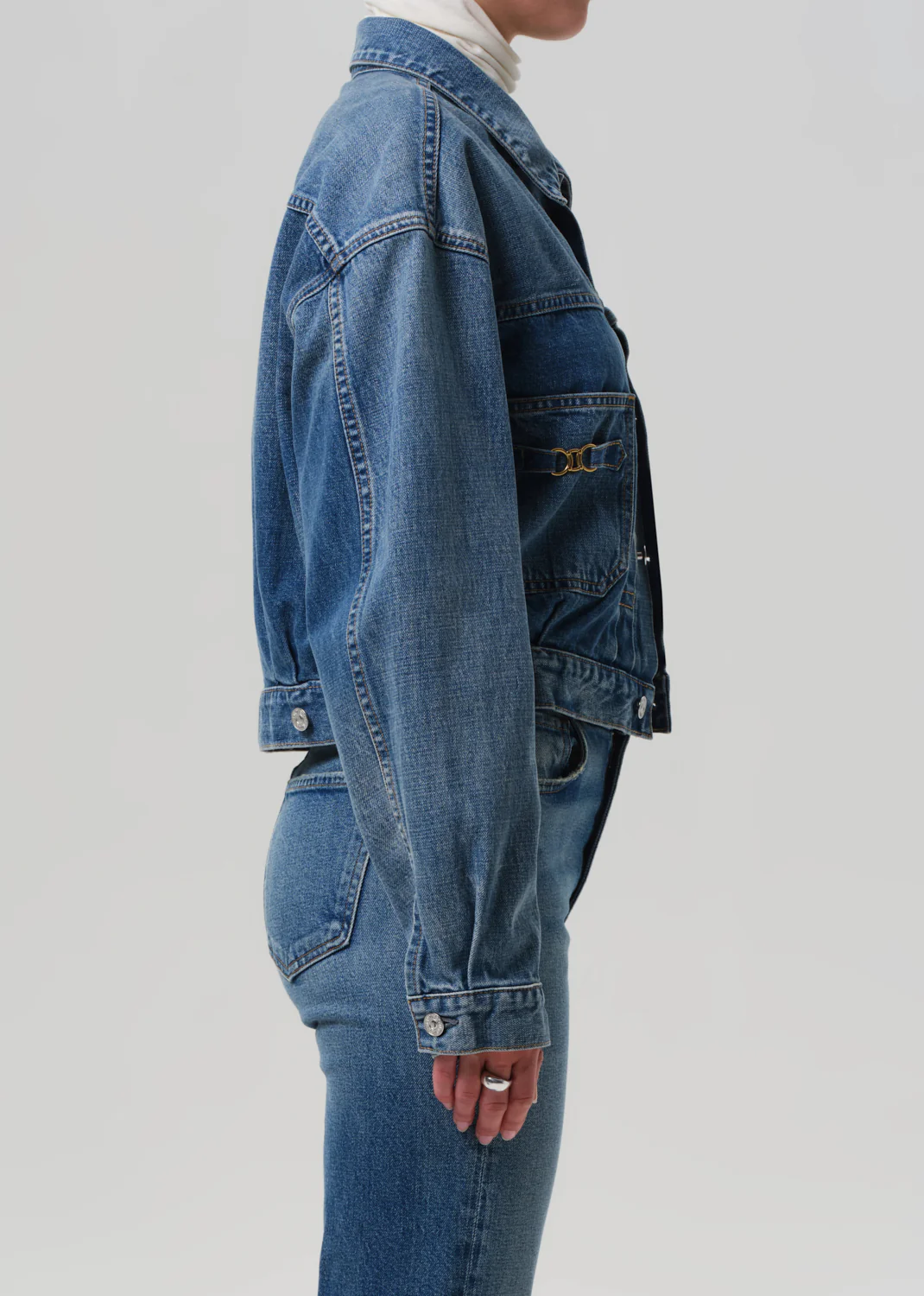 Alma Jacket With Horsebit in Sweetzer - Image 3