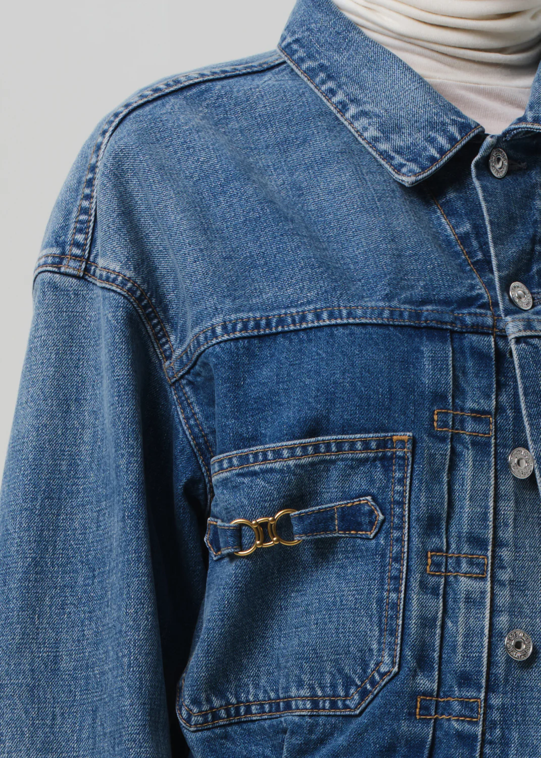 Alma Jacket With Horsebit in Sweetzer - Image 4