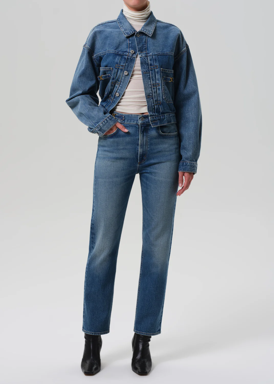 Alma Jacket With Horsebit in Sweetzer - Image 5