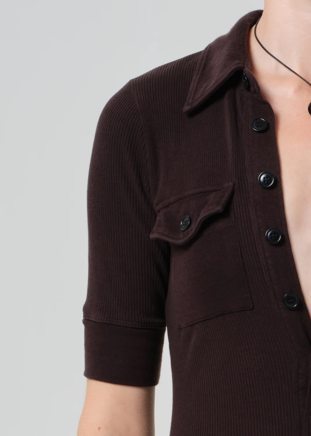 Amina Polo Dress in Chocolate - Image 5