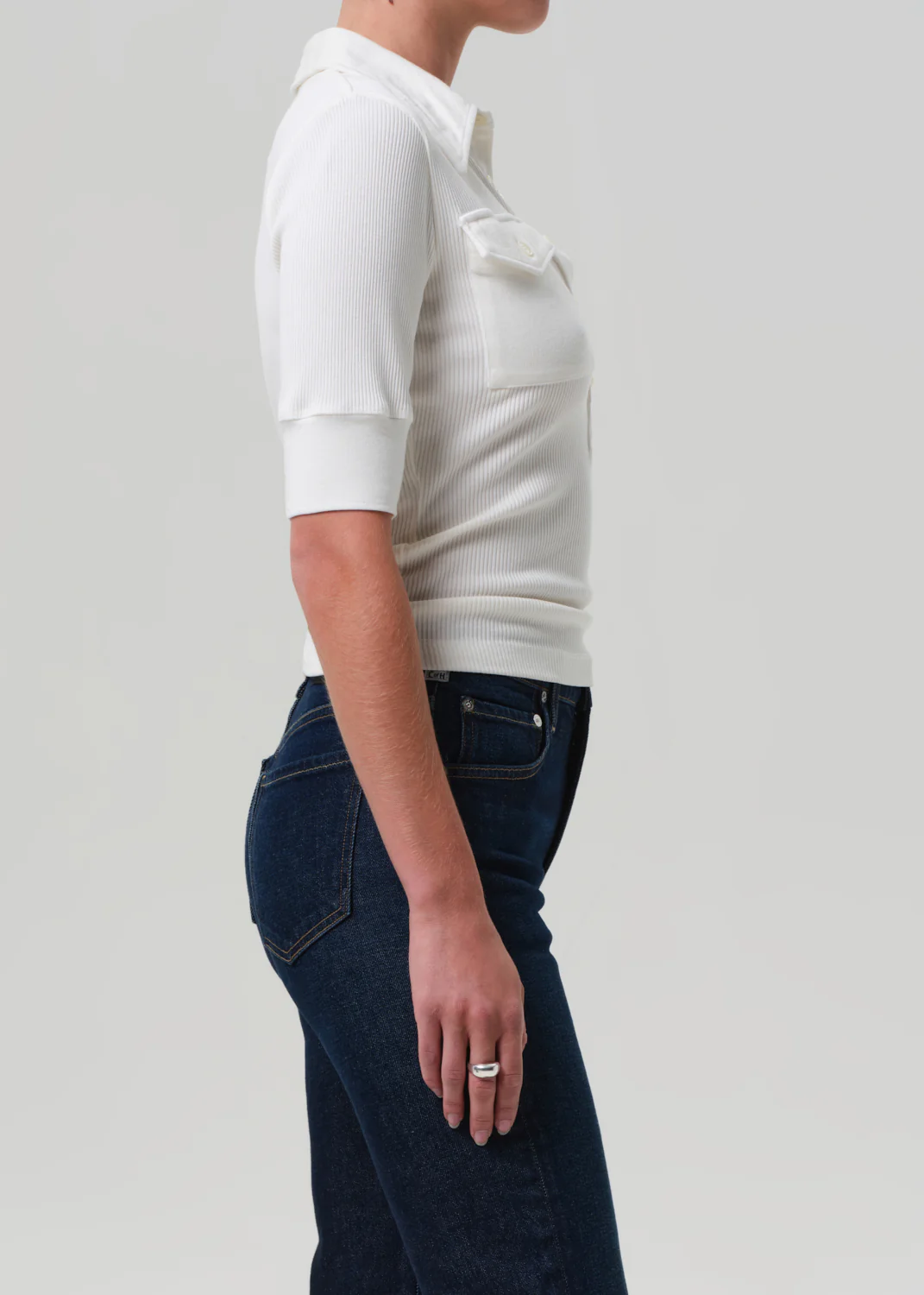 Amina Polo Shirt in Pashmina - Image 3