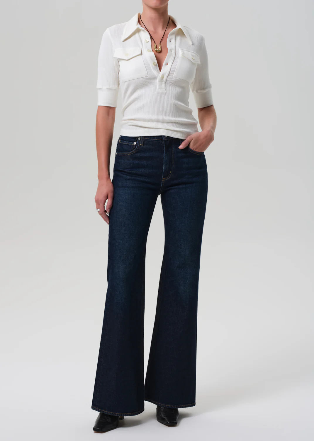 Amina Polo Shirt in Pashmina - Image 5