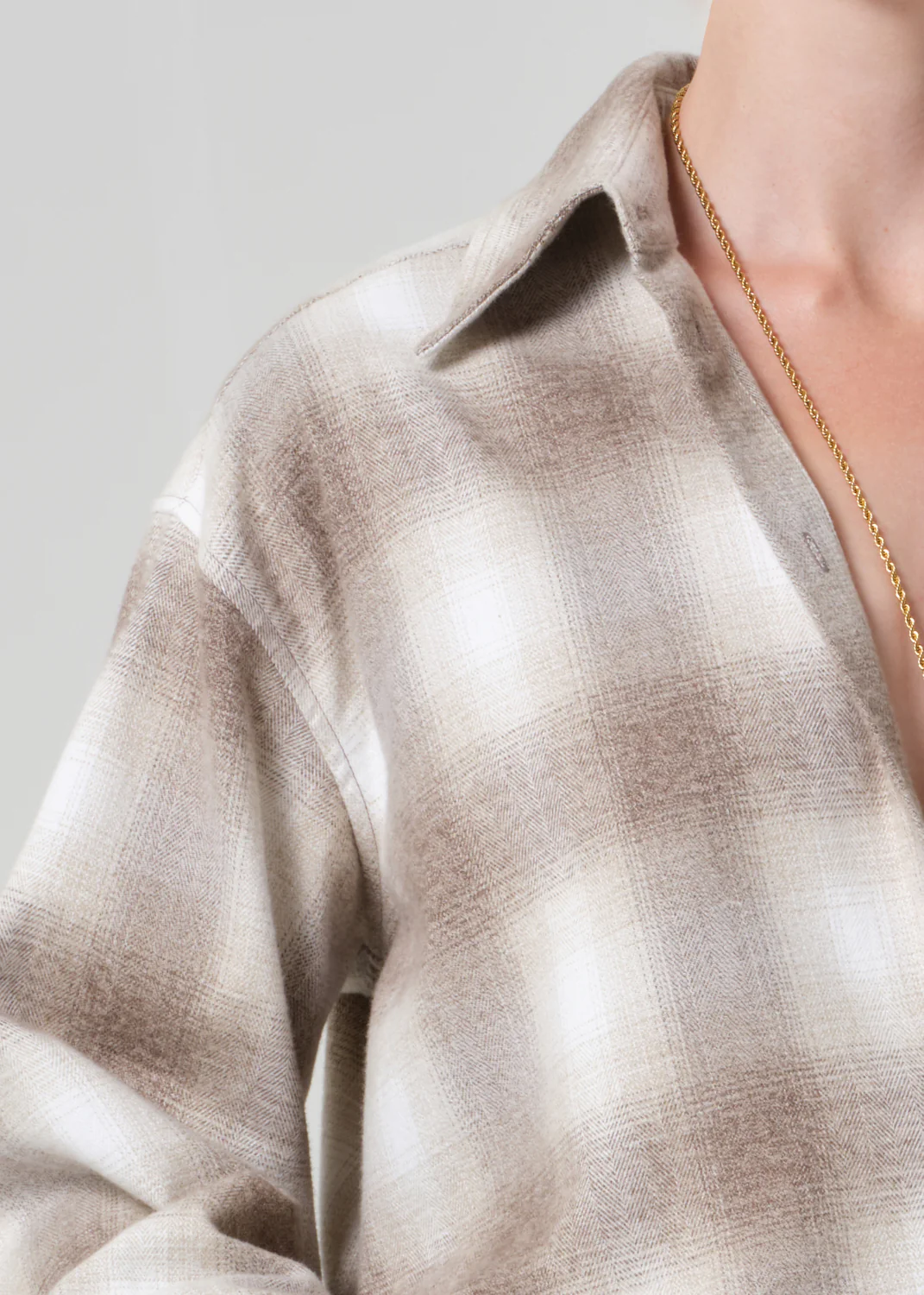 Ana Cropped Shirt in Schiffer Plaid - Image 4
