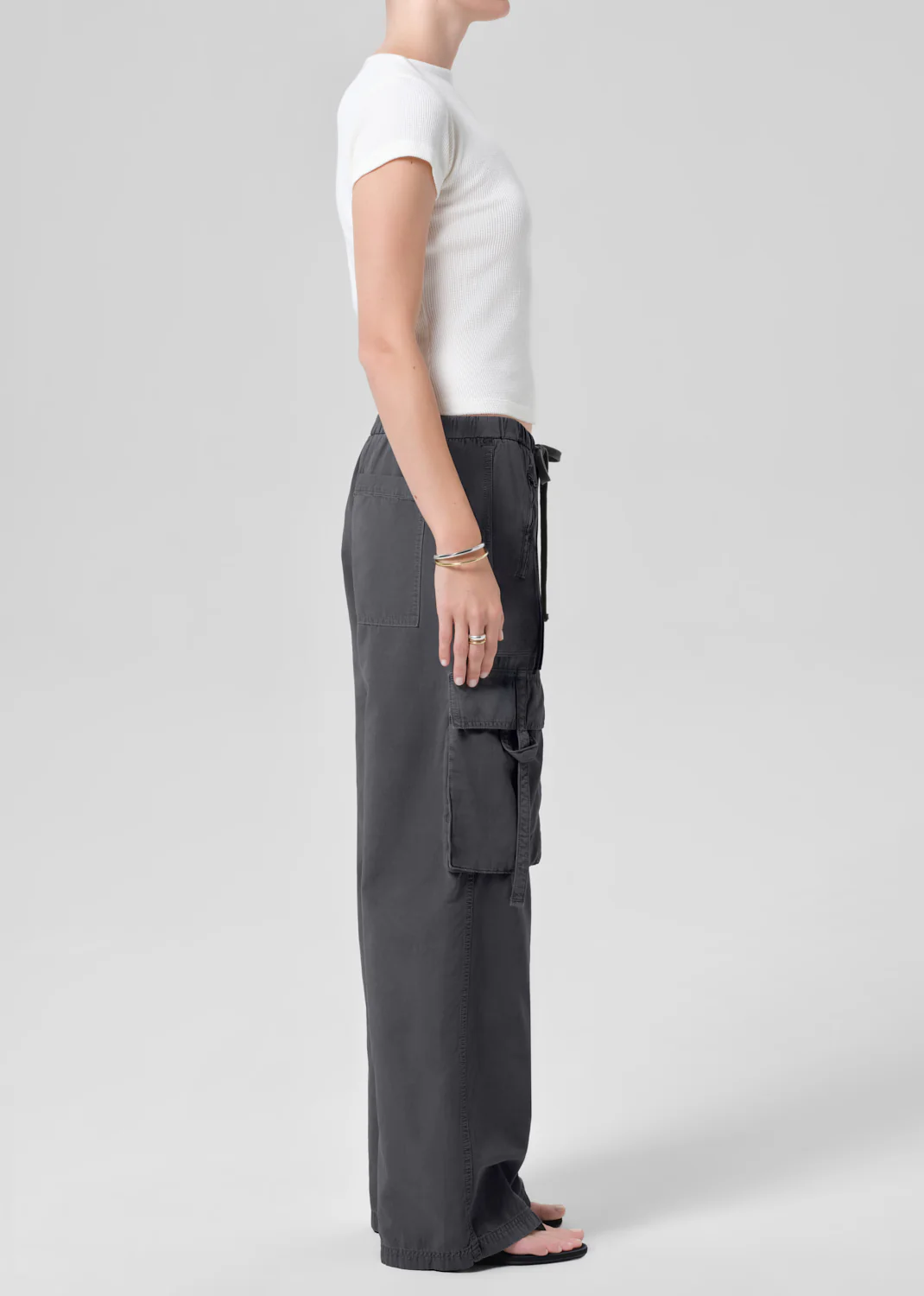 Andira Pull On Pant in Charcoal - Image 3