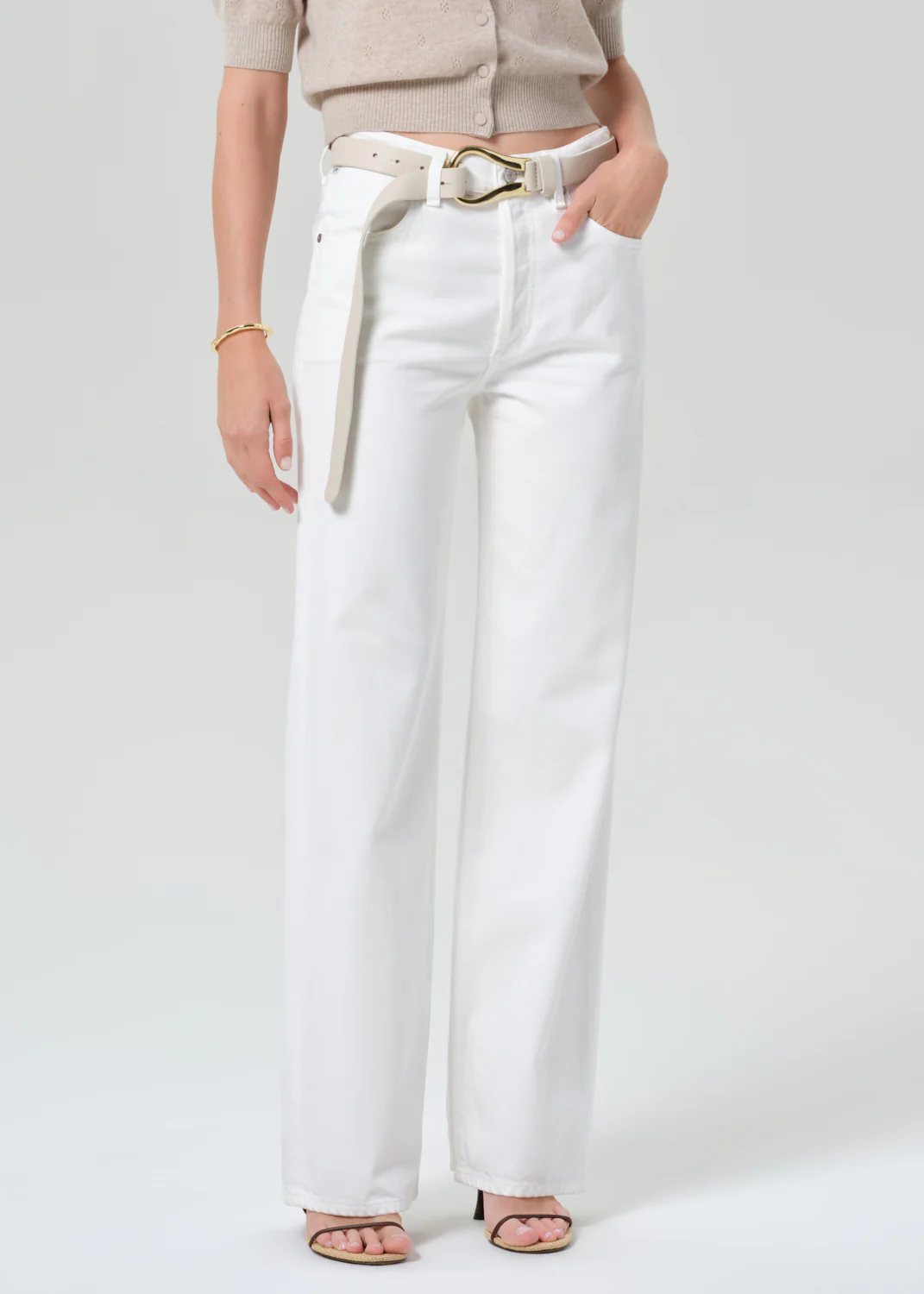 Annina Straight Leg 33" in Soft White - Image 4