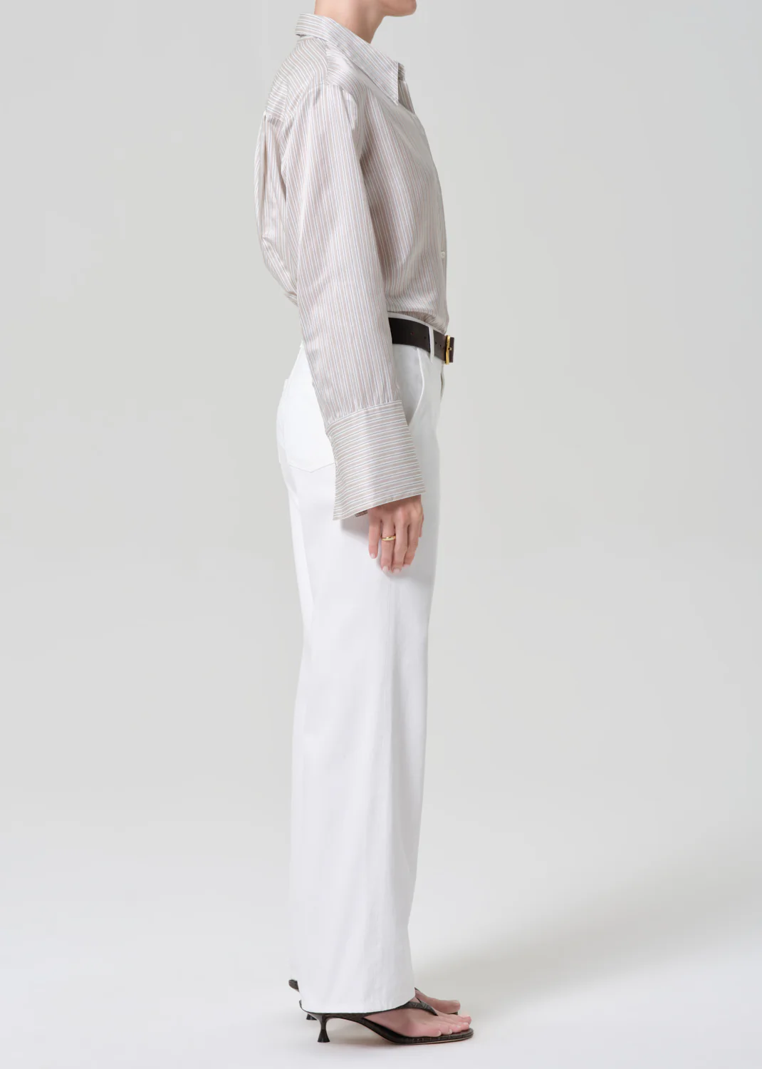 Annina Pocket Trouser 30" in Soft White - Image 3