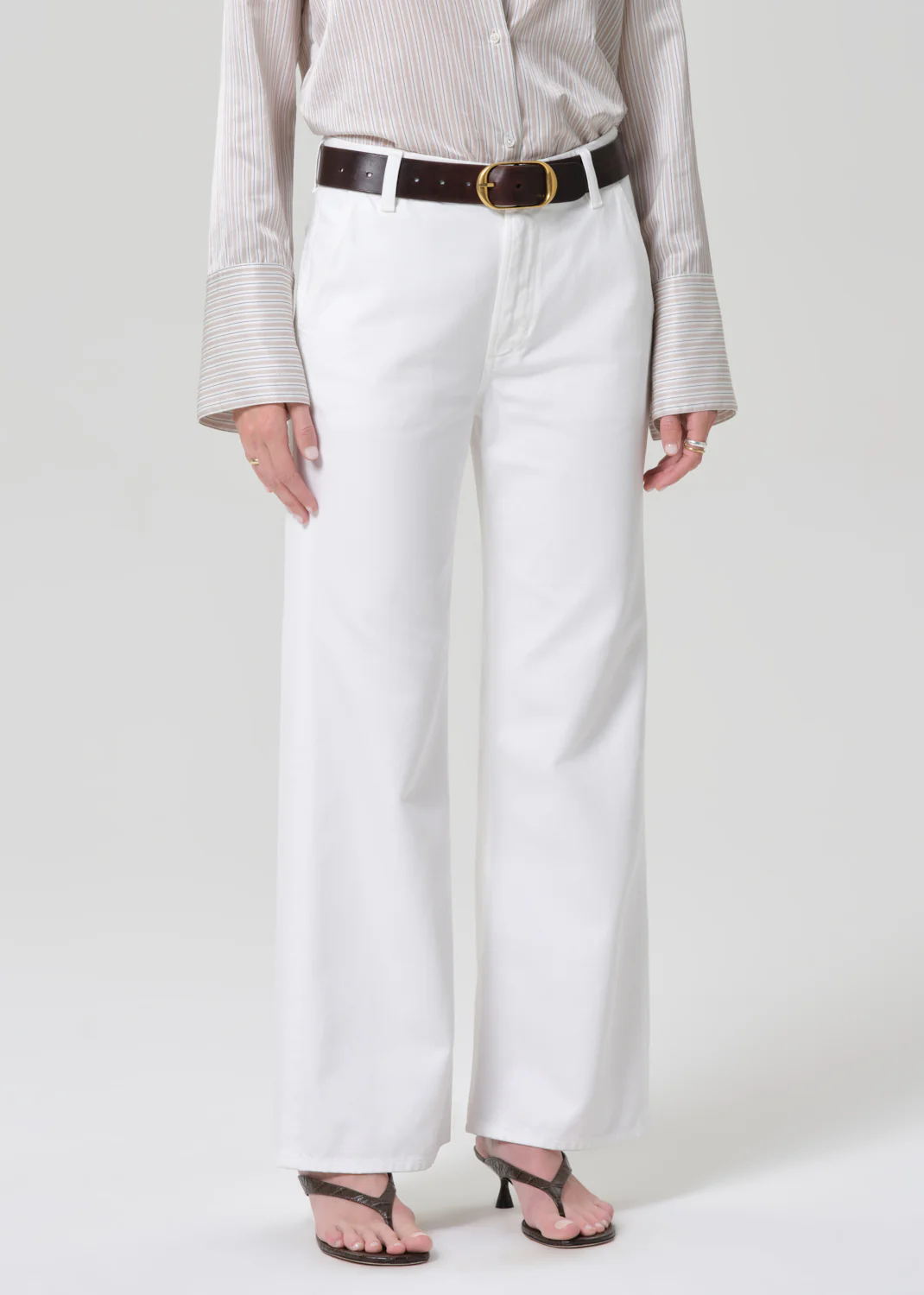 Annina Pocket Trouser 30" in Soft White - Image 4