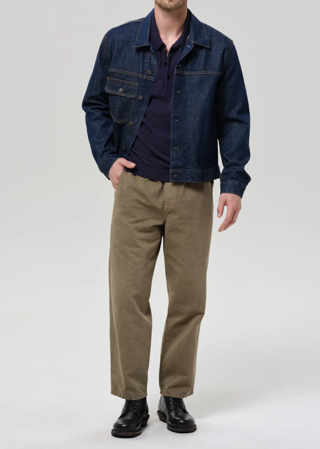 Relaxed Pull On Pant in Bezal - Image 3