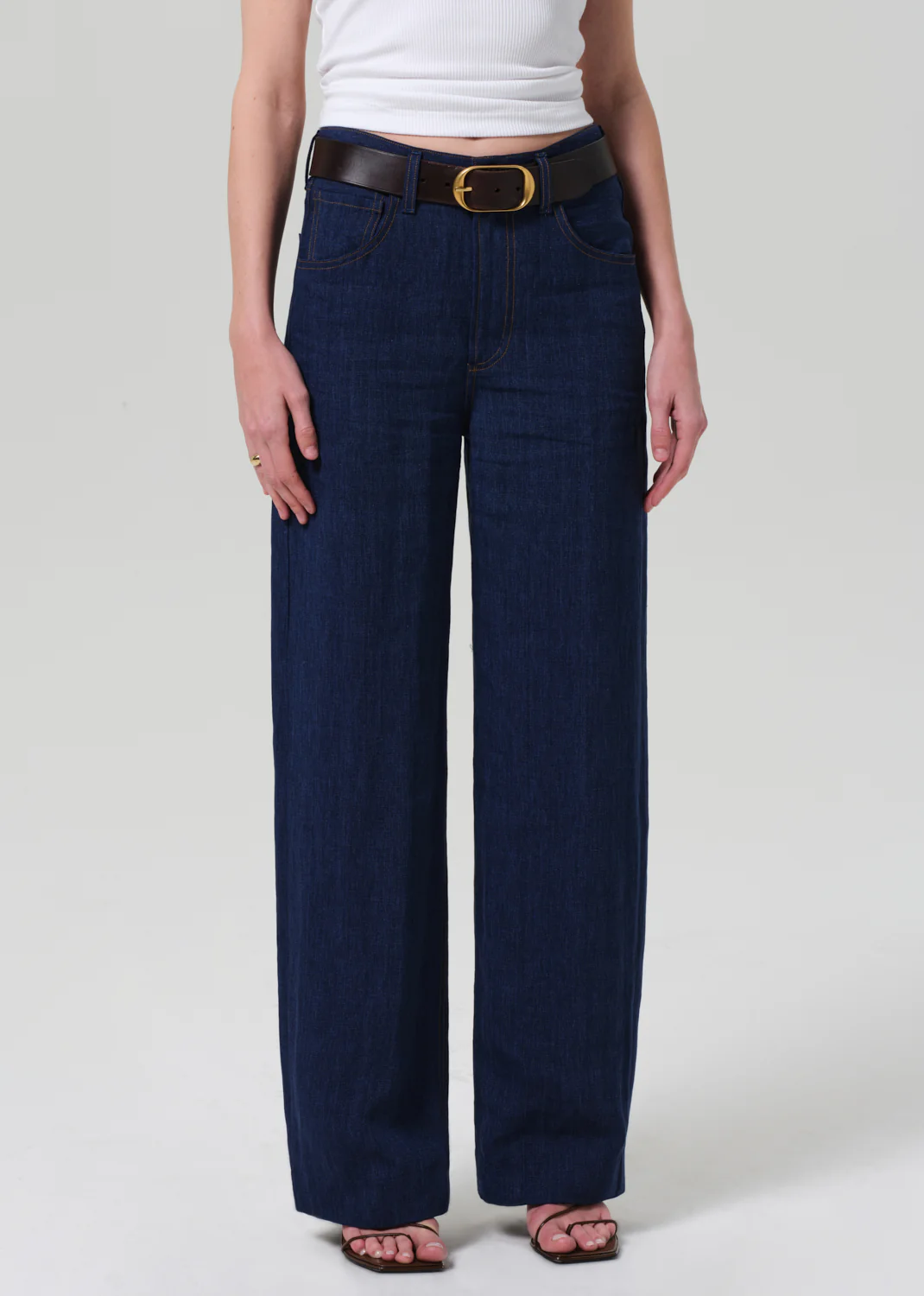 Ayla Baggy Linen in Denim - Image 4