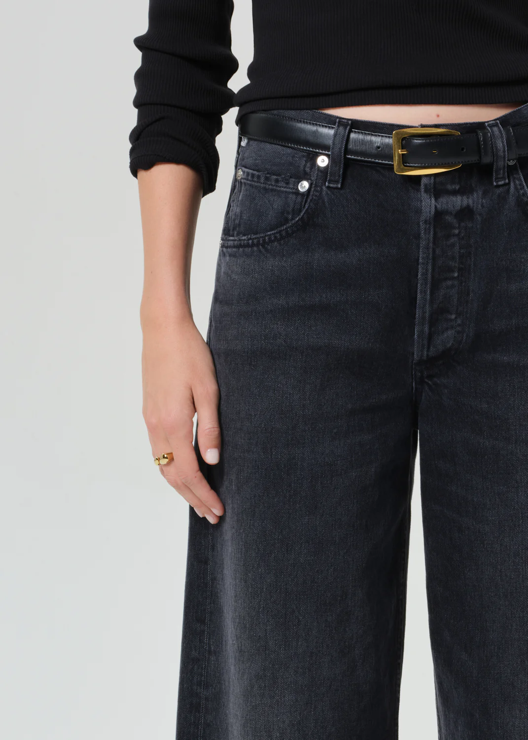 Ayla Raw Hem Crop in Bronson - Image 5