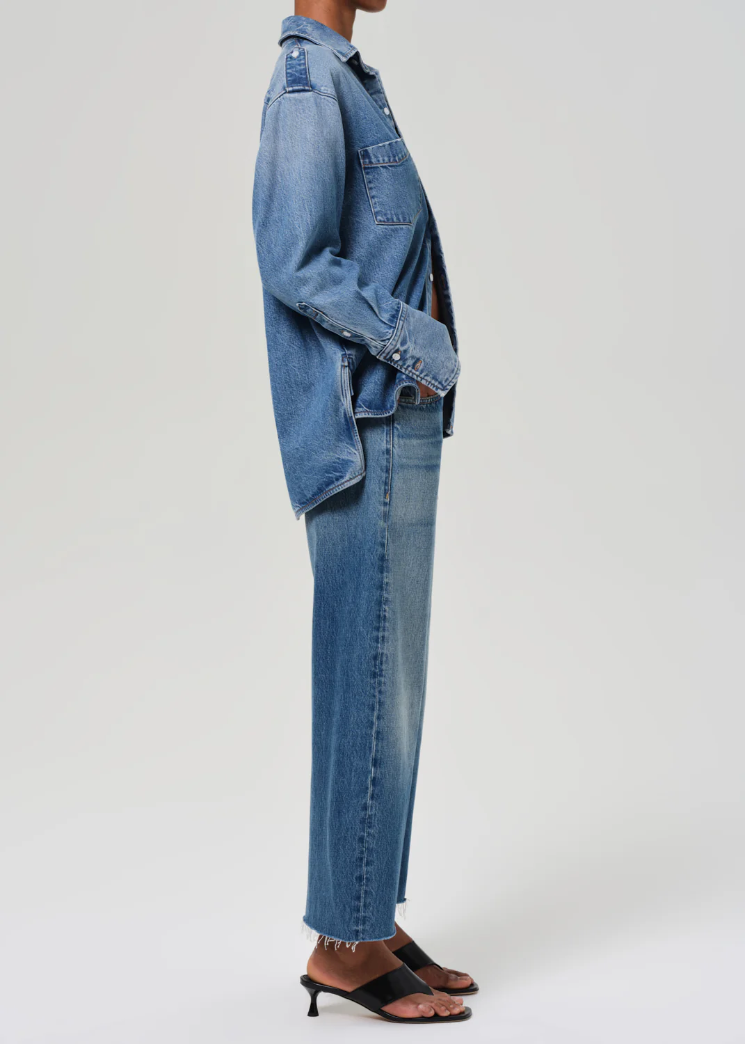 Ayla Raw Hem Crop in Doheny - Image 3
