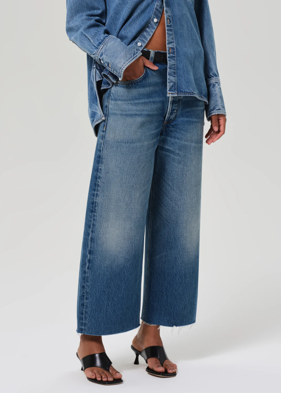 Ayla Raw Hem Crop in Doheny - Image 4