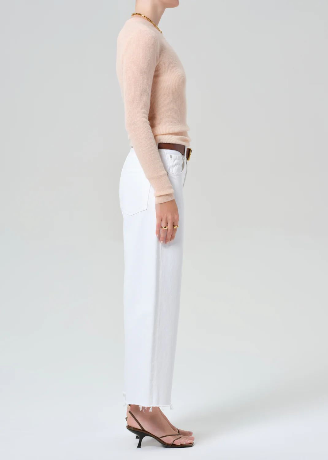 Ayla Raw Hem Crop in Harlow - Image 3