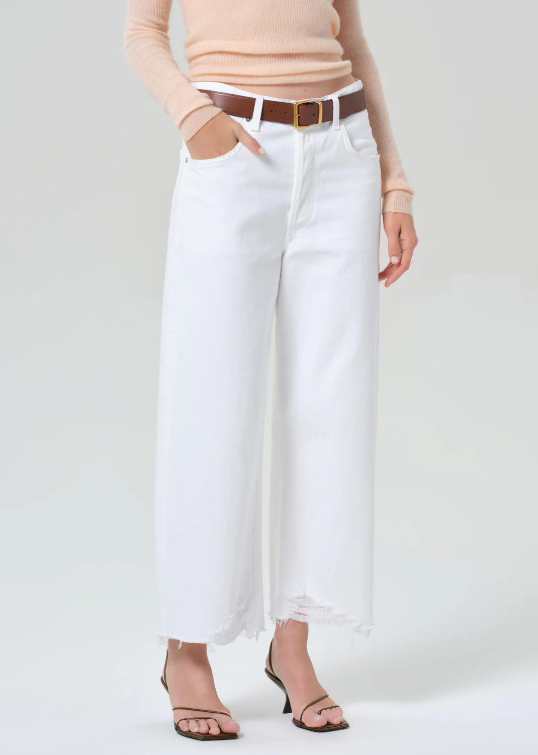 Ayla Raw Hem Crop in Harlow - Image 4