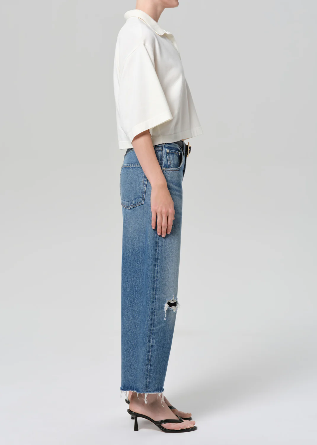 Ayla Raw Hem Crop in Solano - Image 3