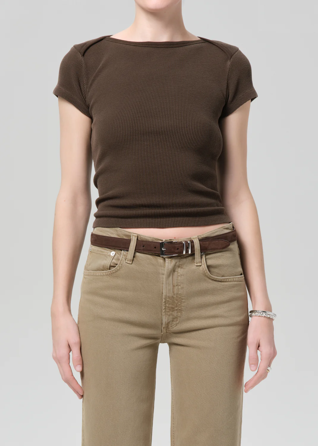 Baby Waffle Tee in Umber