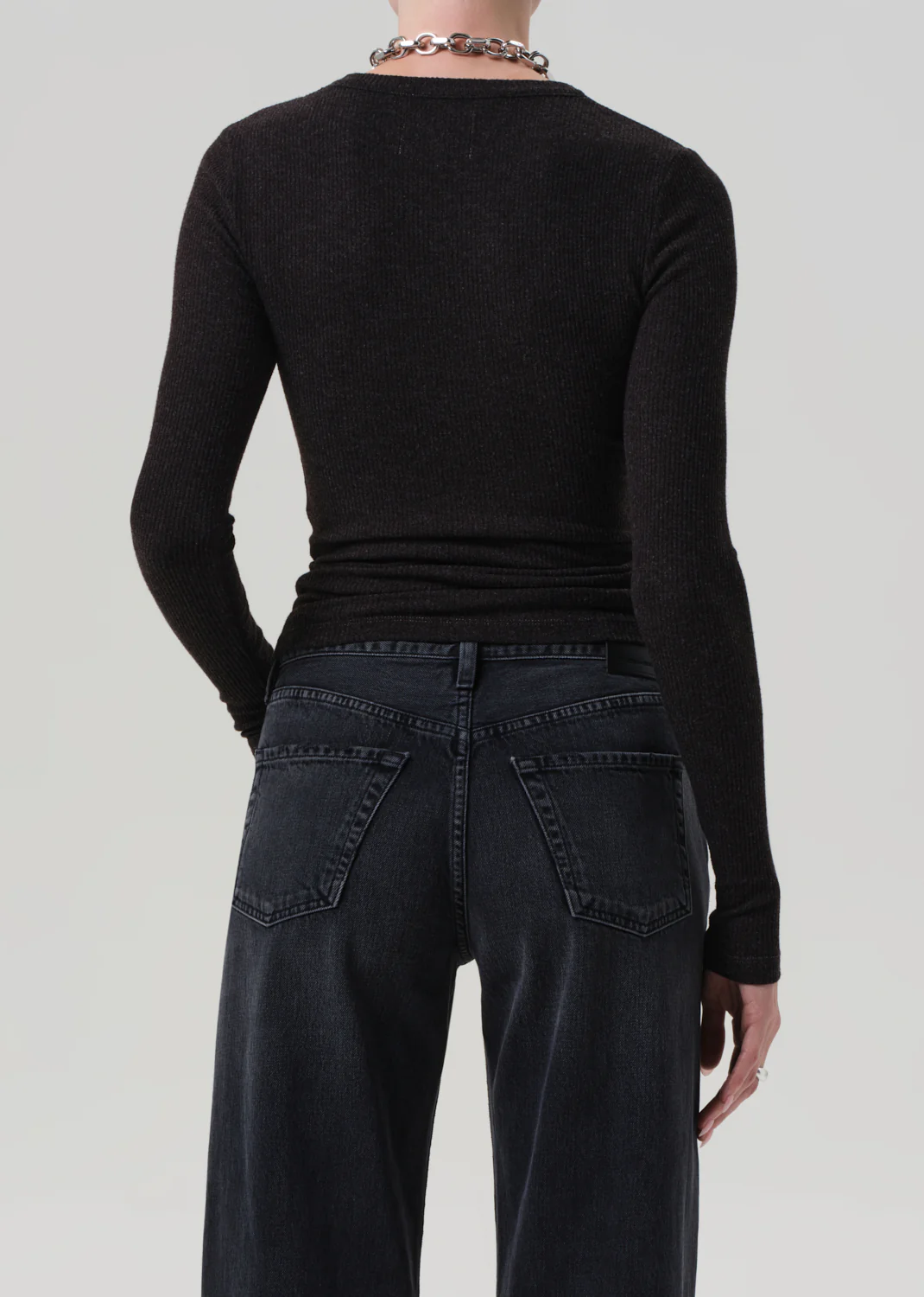 Bina Crewneck in Heather Brown - Image 2