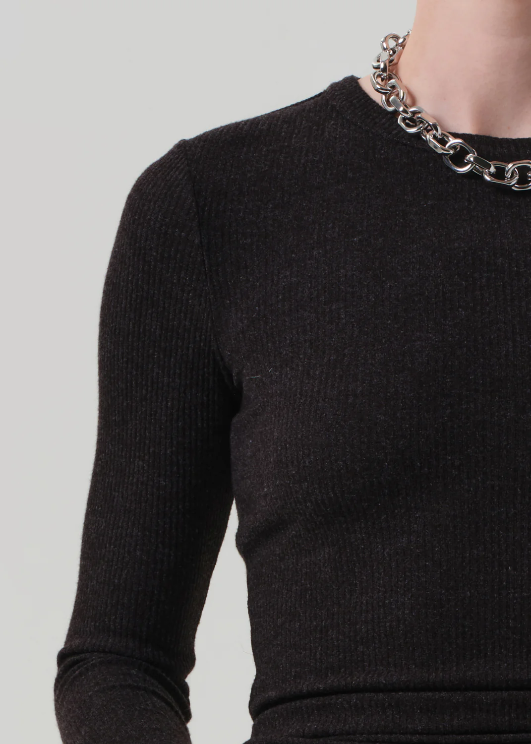 Bina Crewneck in Heather Brown - Image 4