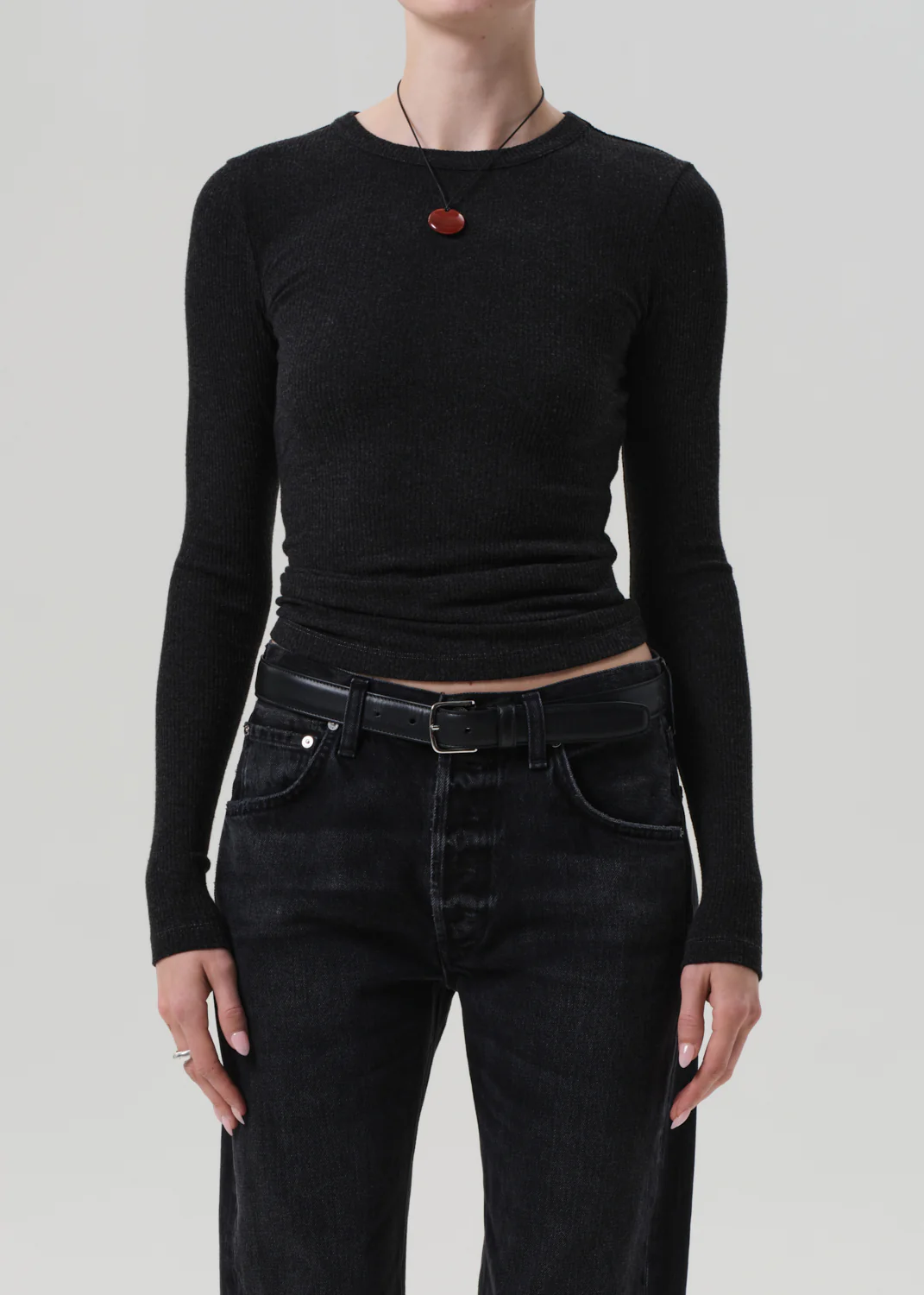 Bina Crewneck in Heather Charcoal