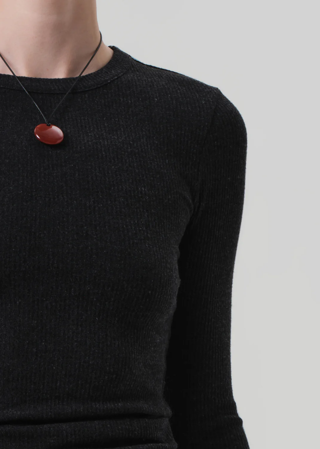 Bina Crewneck in Heather Charcoal - Image 4