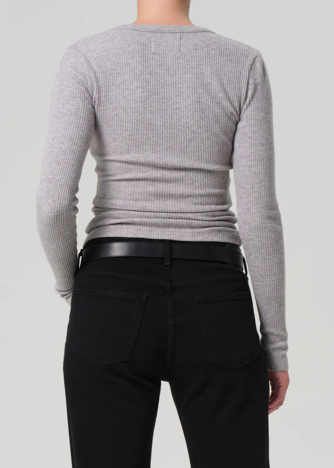 Bina Crewneck in Heather Grey - Image 2