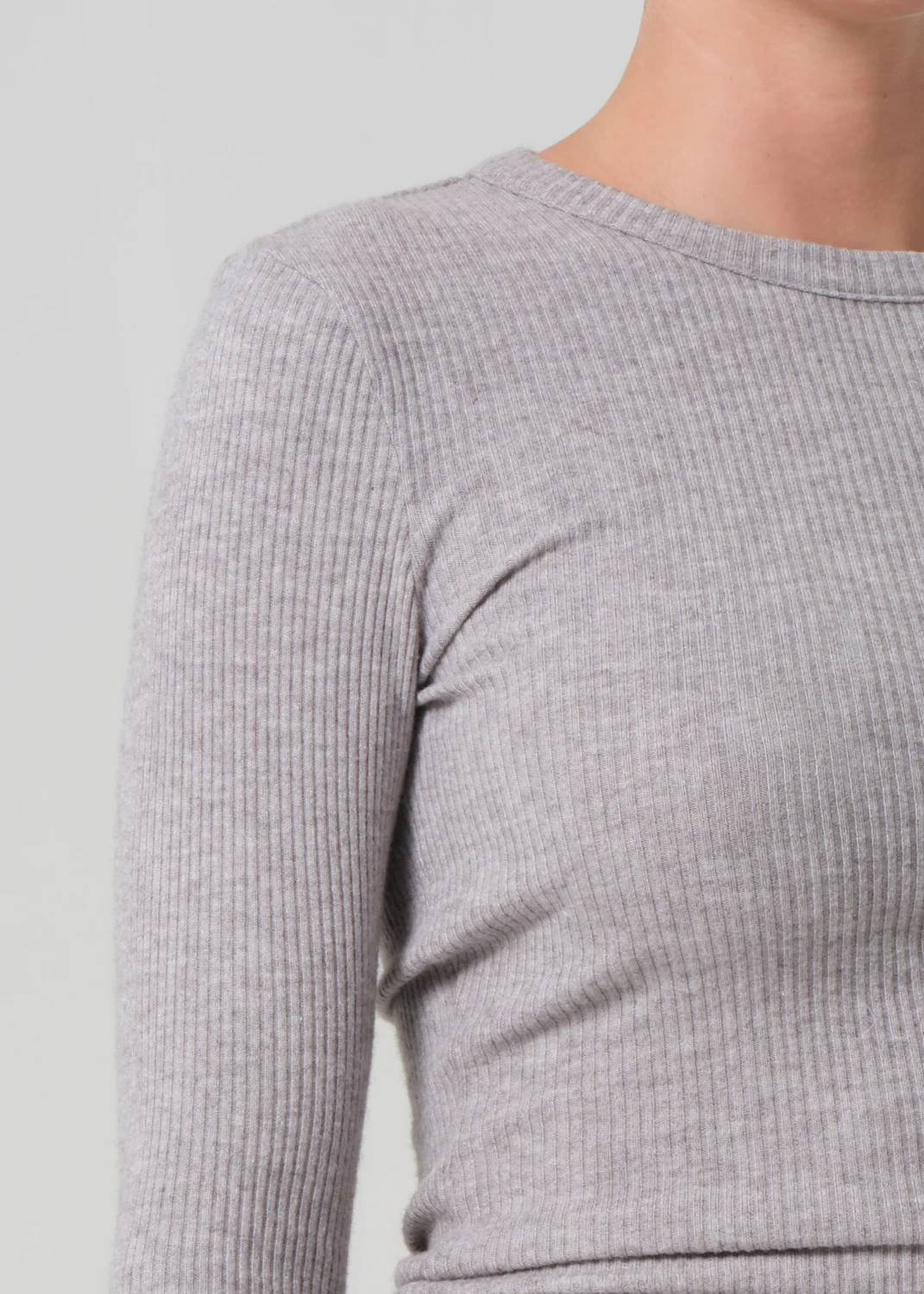 Bina Crewneck in Heather Grey - Image 4