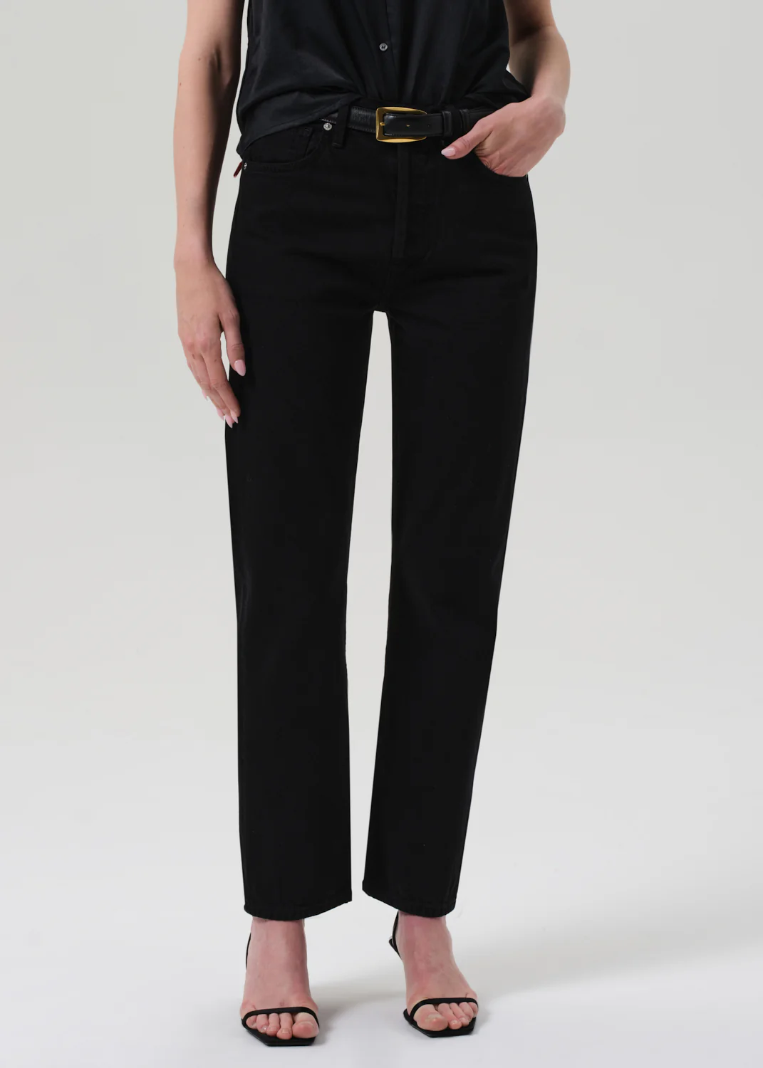 Blaine Vintage Straight in Solid Black - Image 4