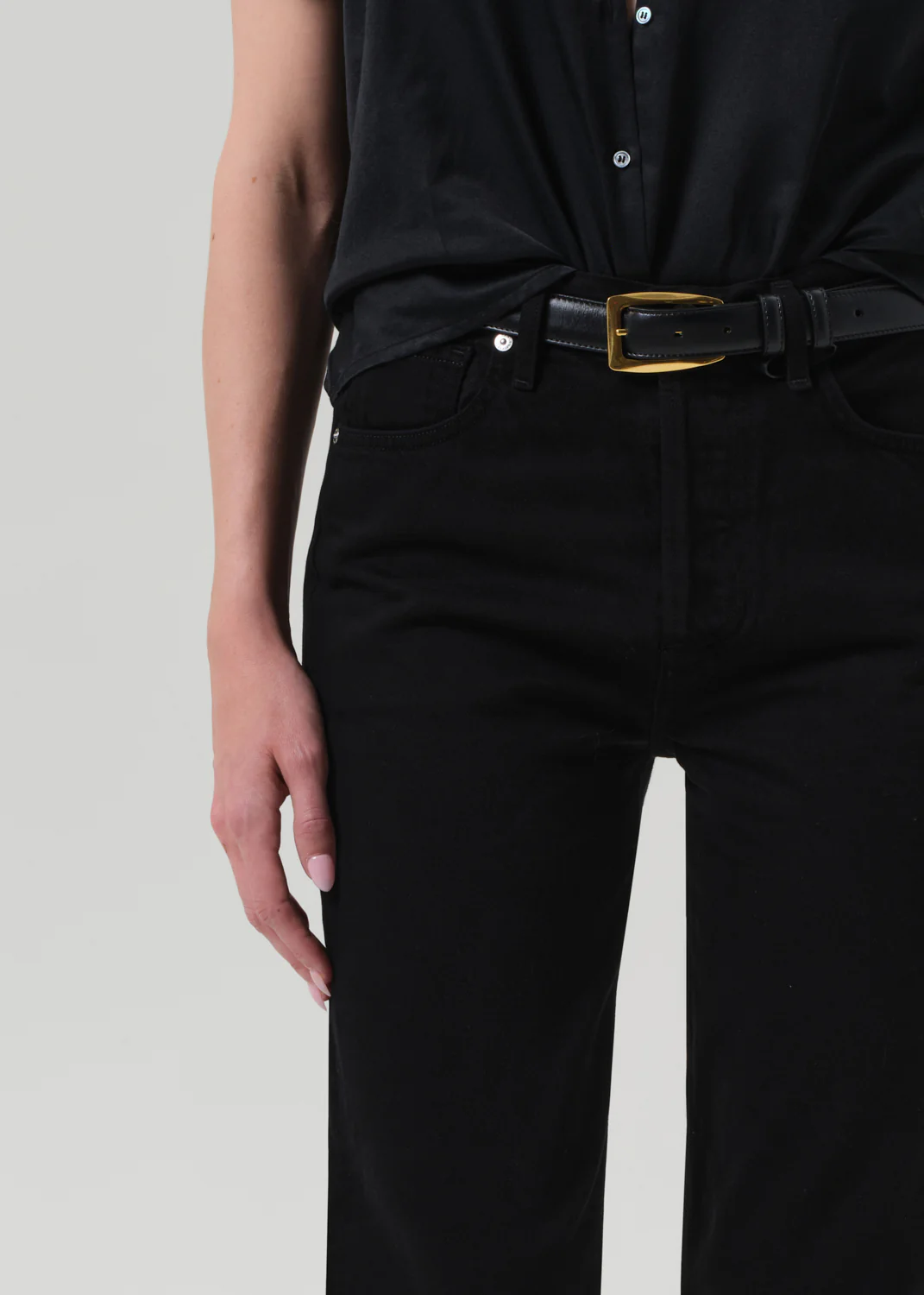 Blaine Vintage Straight in Solid Black - Image 5