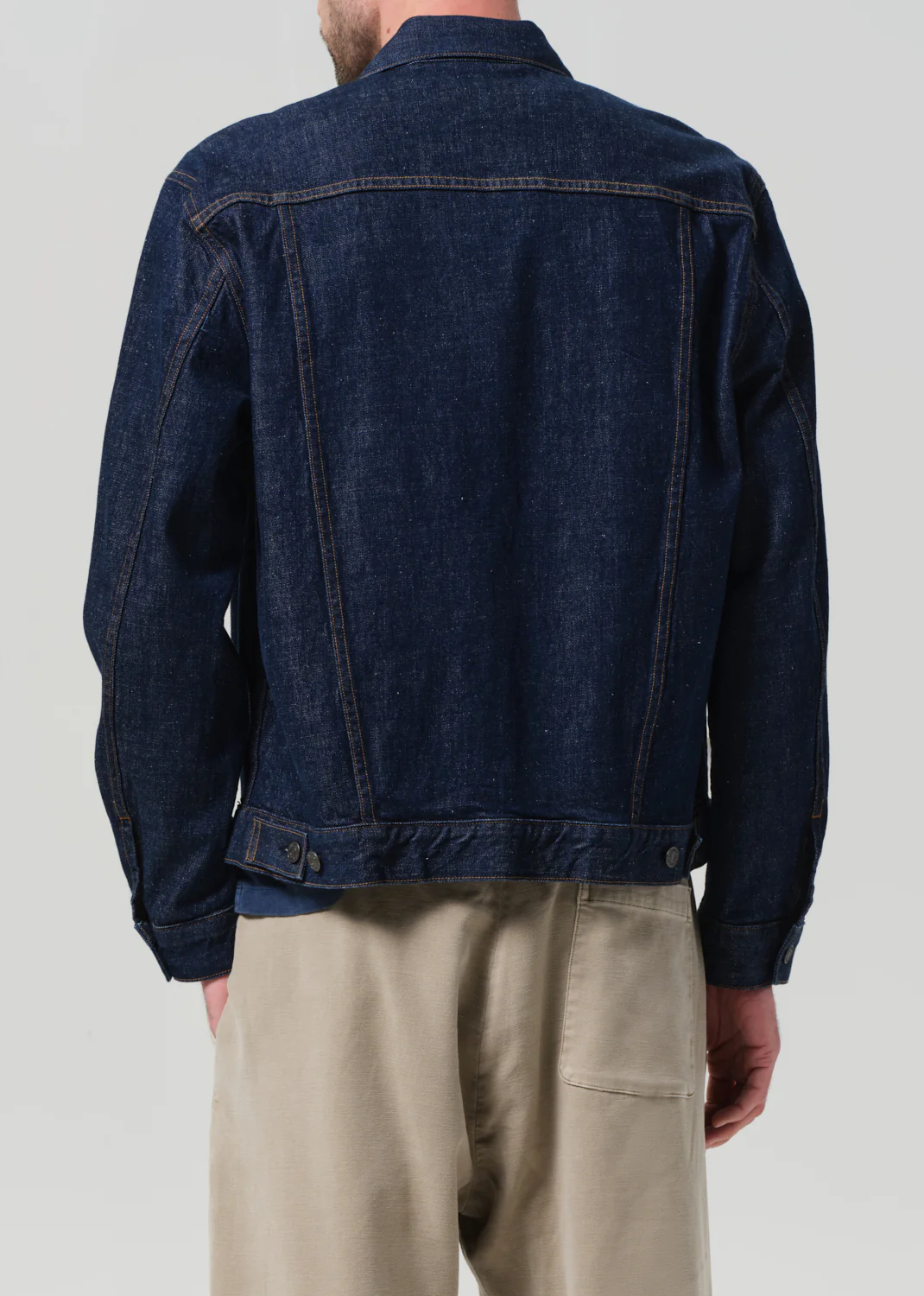 Box Denim Jacket in Crosshatch - Image 4