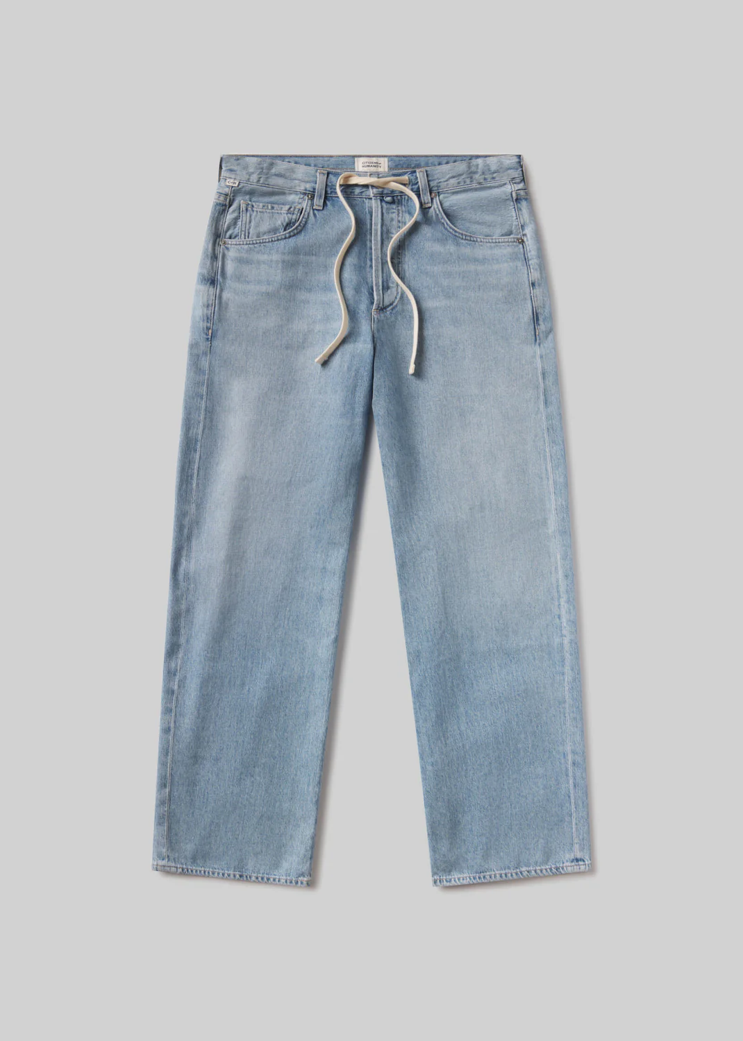 Brynn Drawstring Trouser in Blue Lace - Image 6