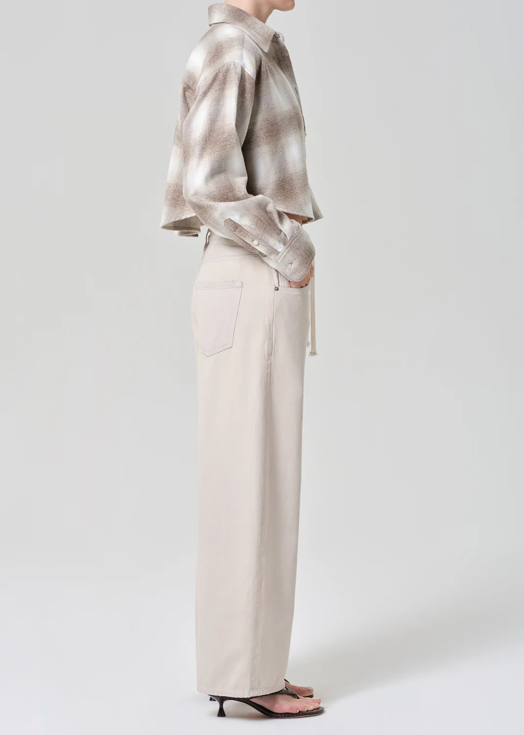 Brynn Drawstring Trouser in Peyote - Image 3