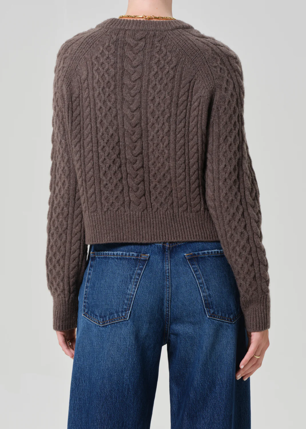 Cable Raglan in Tornado Brown - Image 2