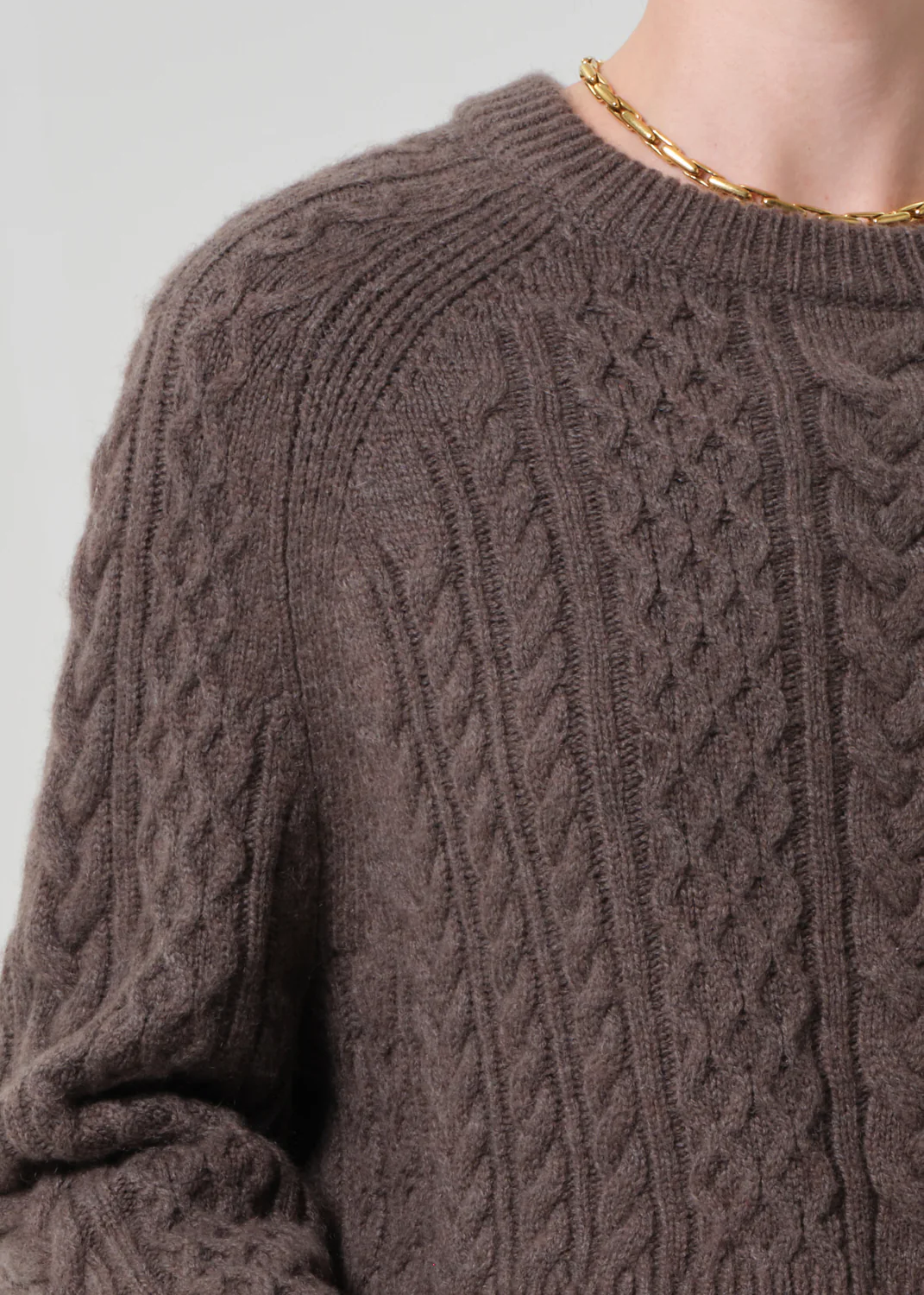 Cable Raglan in Tornado Brown - Image 4