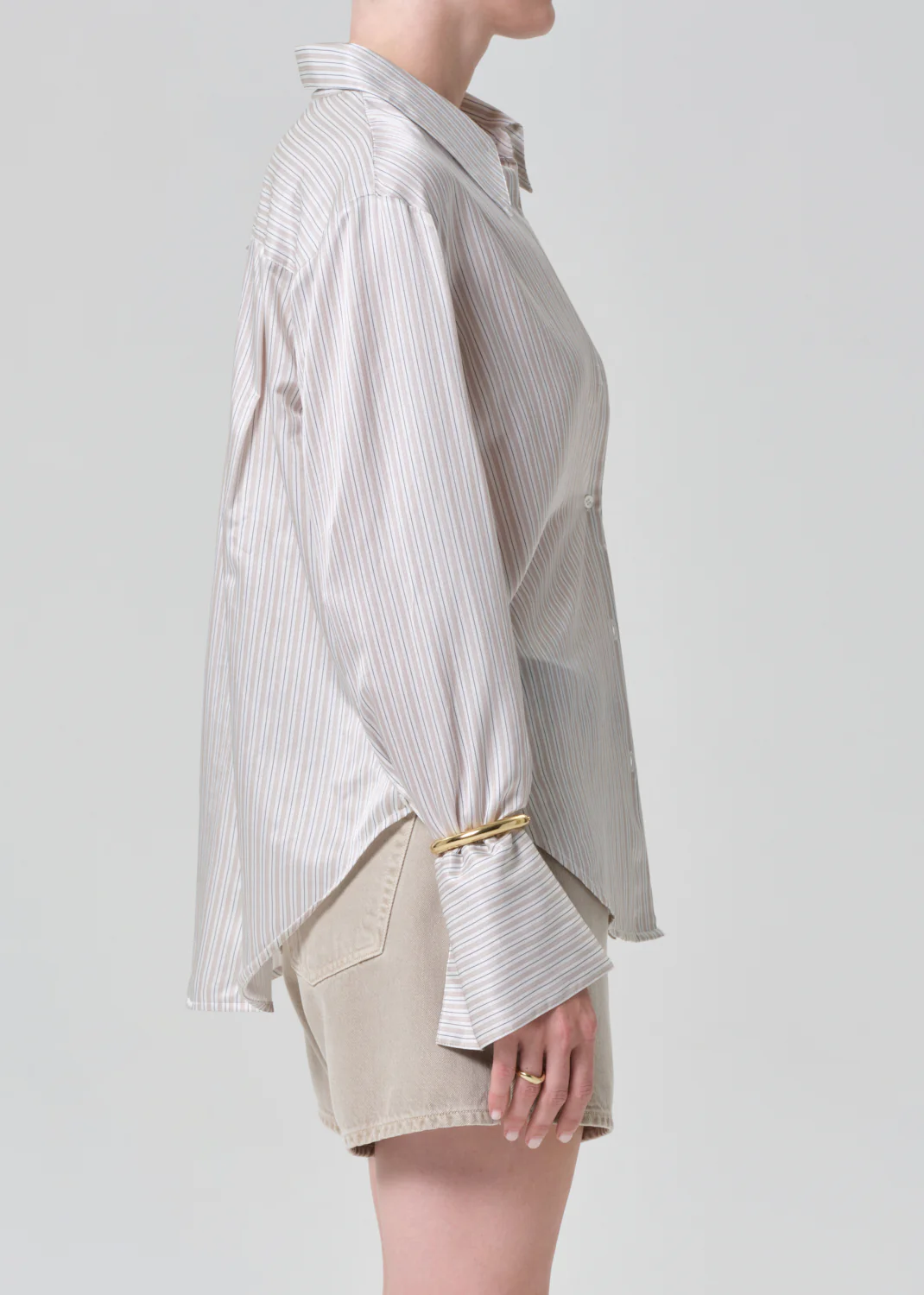 Camilia Shirt in Sandstone Stripe - Image 3