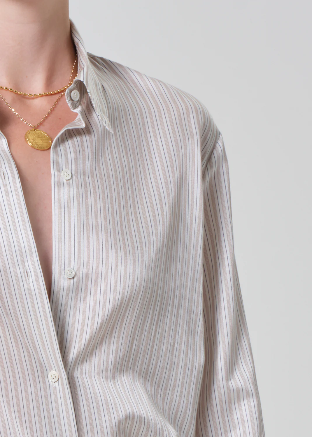 Camilia Shirt in Sandstone Stripe - Image 4