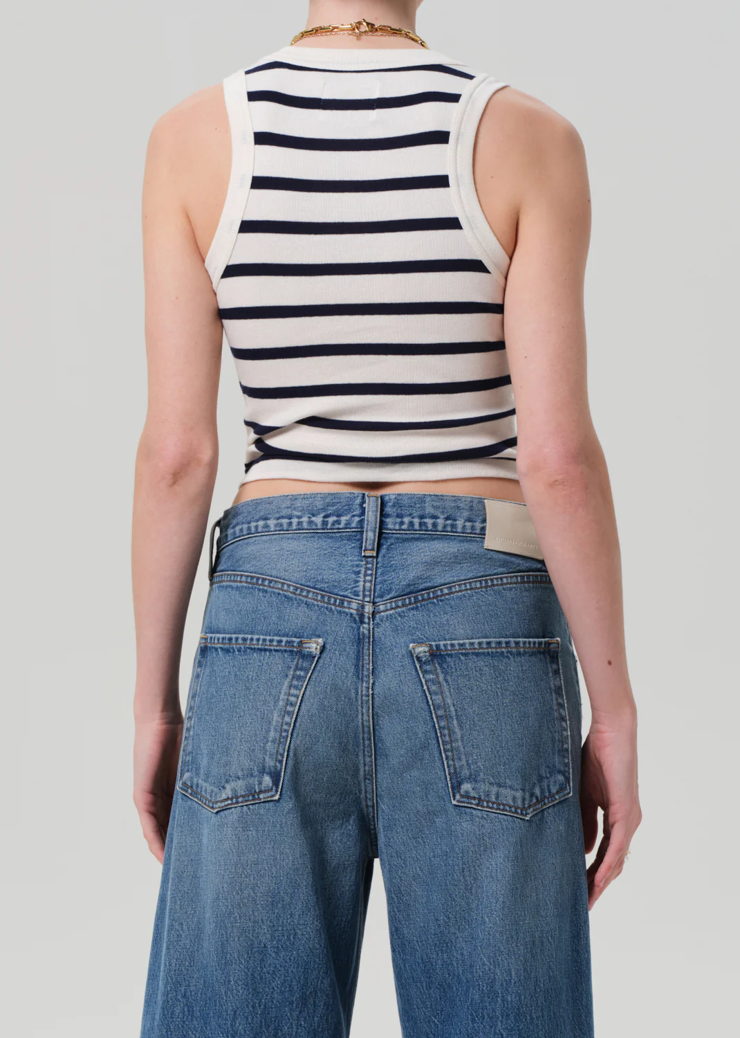 Caralyn Tank in Azure Stripe - Image 2