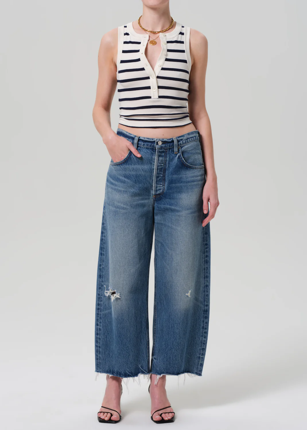 Caralyn Tank in Azure Stripe - Image 5
