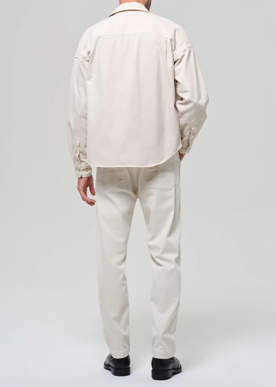 Carpenter Trouser Cashmere Touch in Plaster - Image 4