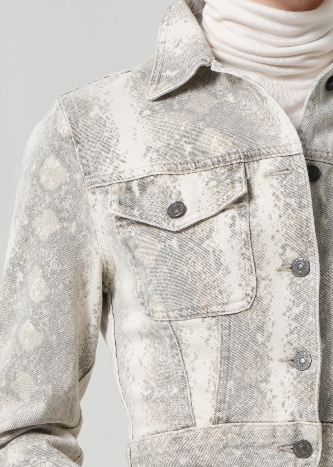 Charisse Shrunken Jacket in Python - Image 5